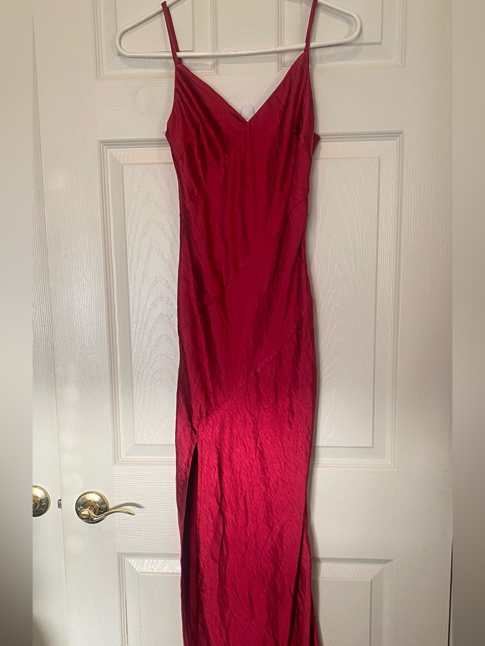 Hello Molly Wine Red Satin Slip Dress NWT - Picture 9 of 12